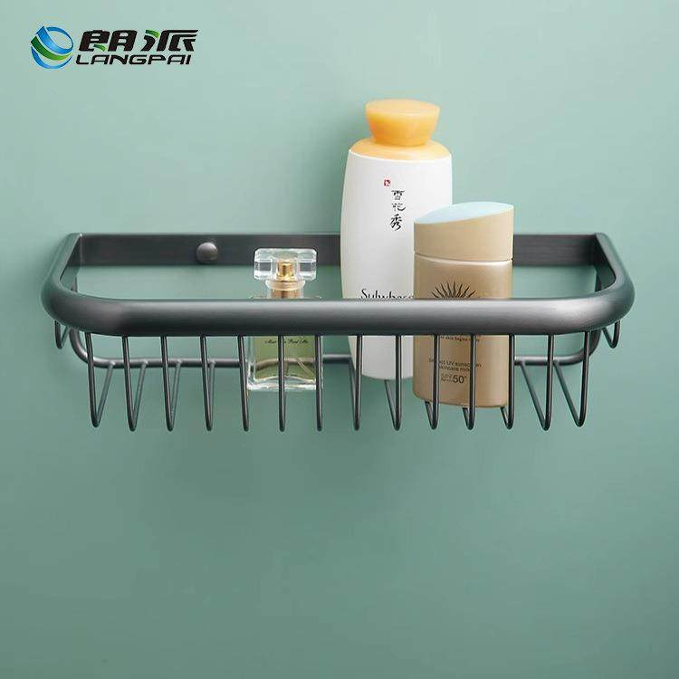 枪灰色全铜轻奢浴室置物架卫生间长方形网篮壁挂简约收纳架免打孔,工业油品/胶粘/化学/实验室用品,其他实验室设备,淘宝优惠券,粉丝福利购,淘宝优惠卷