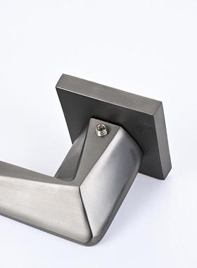 黑色室内卧室房门分体锁浴室通道锁门静音执手锁房门锁体配件