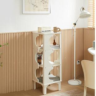 柜子储物柜置物客厅多层收纳架塑料组合床头柜北欧奶油风沙发边柜