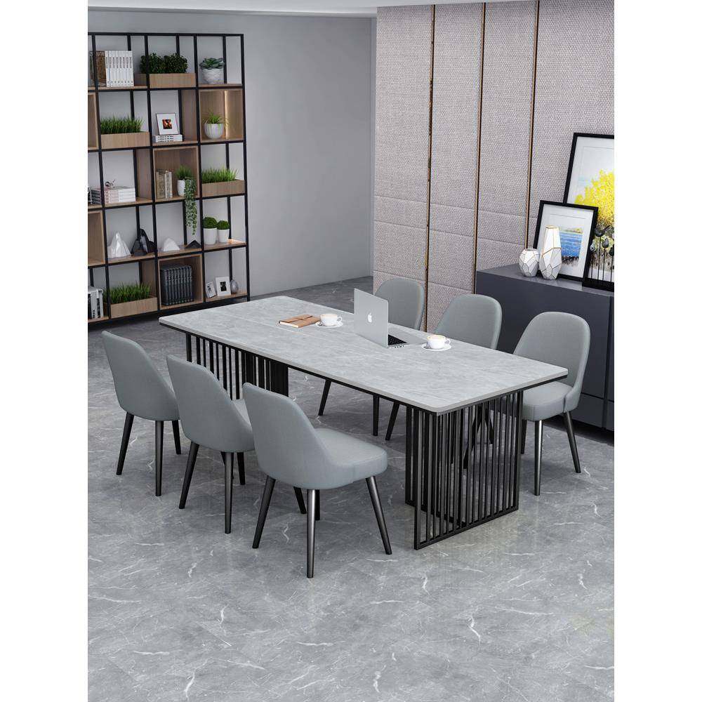 灰色岩板会议桌长桌极简大理石家用书桌办公桌工作台接待桌椅组合,纺织面料/辅料/配套,纺织机械配件,淘宝优惠券,粉丝福利购,淘宝优惠卷