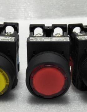 富士凸头AR22EOL带灯按钮AR22EOL-11M3Y自复位LED红黄蓝绿白橙