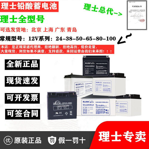 厂家直销理士铅酸蓄电池DJM12v/24/38/65/100/120/150/200AHUPS