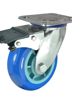 重型申蓝色脚轮/脚轮天津/天鹏天龙脚轮不锈钢脚轮