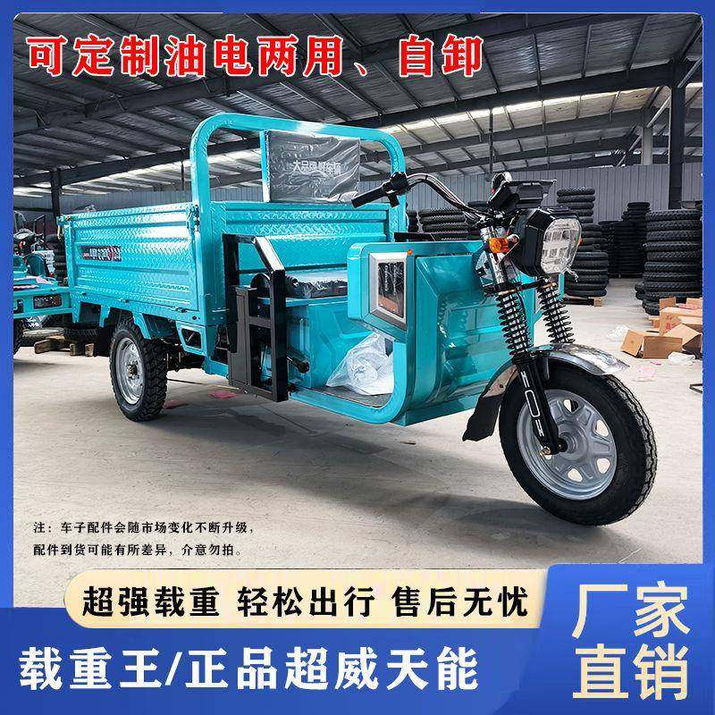 载重农用爬坡拉货摆摊老年代步新款自卸电动三轮车拉货液压翻斗