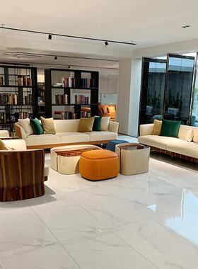 宾利BENTLEY意式轻奢真皮沙发后现代简约皮艺沙发客厅沙发组合