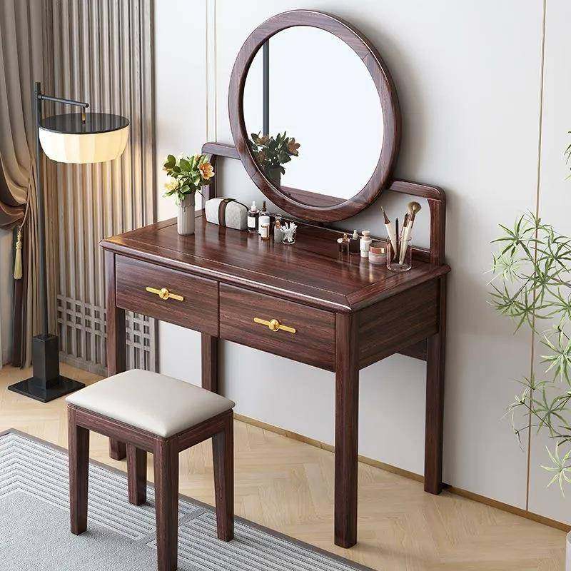 新中式乌金木梳妆台轻奢家用现代简约全实木化妆桌卧室小型化妆台,农用物资,其他肥料,淘宝优惠券,粉丝福利购,淘宝优惠卷
