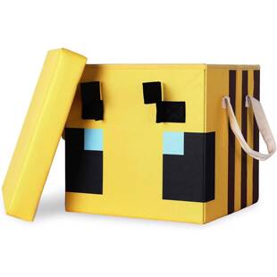 我的世界玩具蜜蜂宝箱草坪TNT储物箱可坐可收纳大容量收纳凳箱子