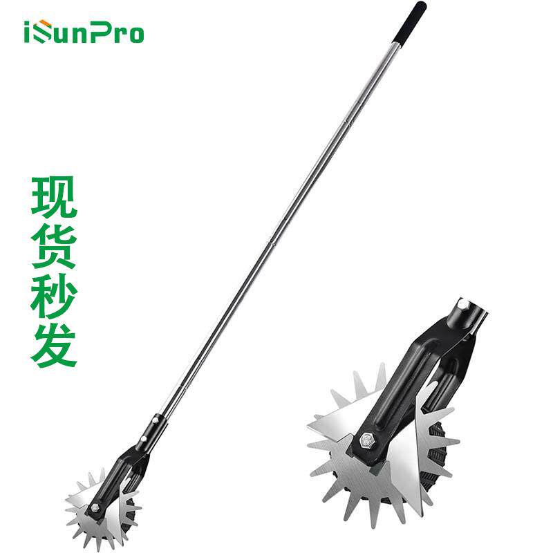 热销可零售轮式旋转草坪修边机可拆卸手动磨边机除杂草工具