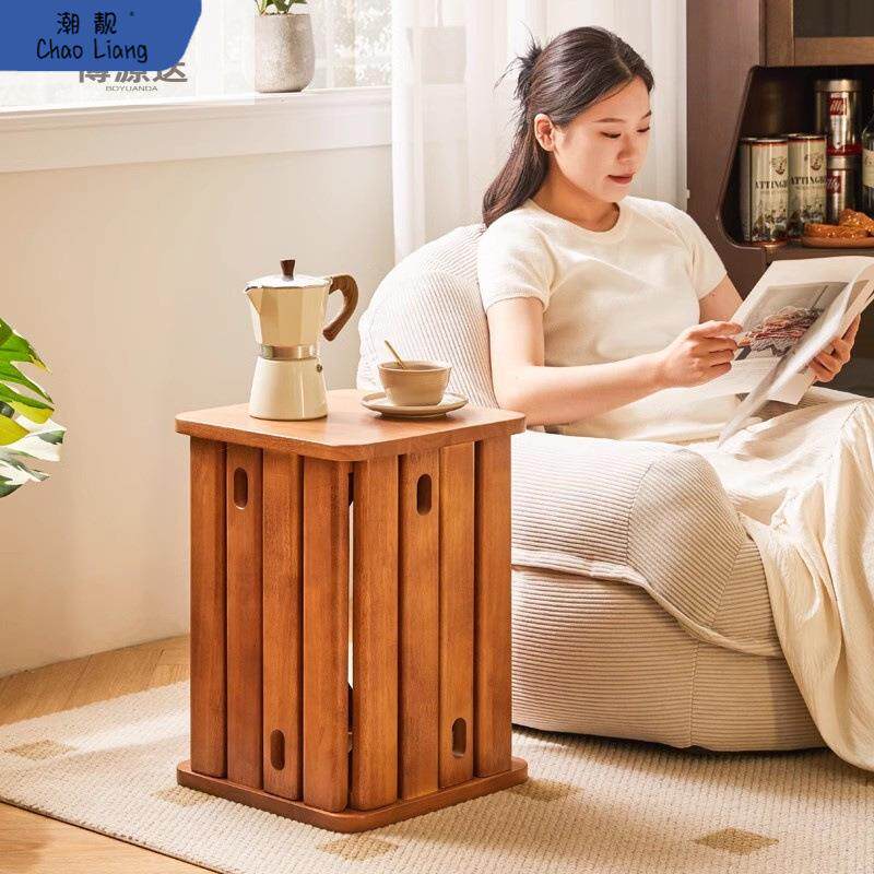 #多功能实木家用方凳子叠叠乐茶几可叠放现代高凳餐桌凳加厚包邮