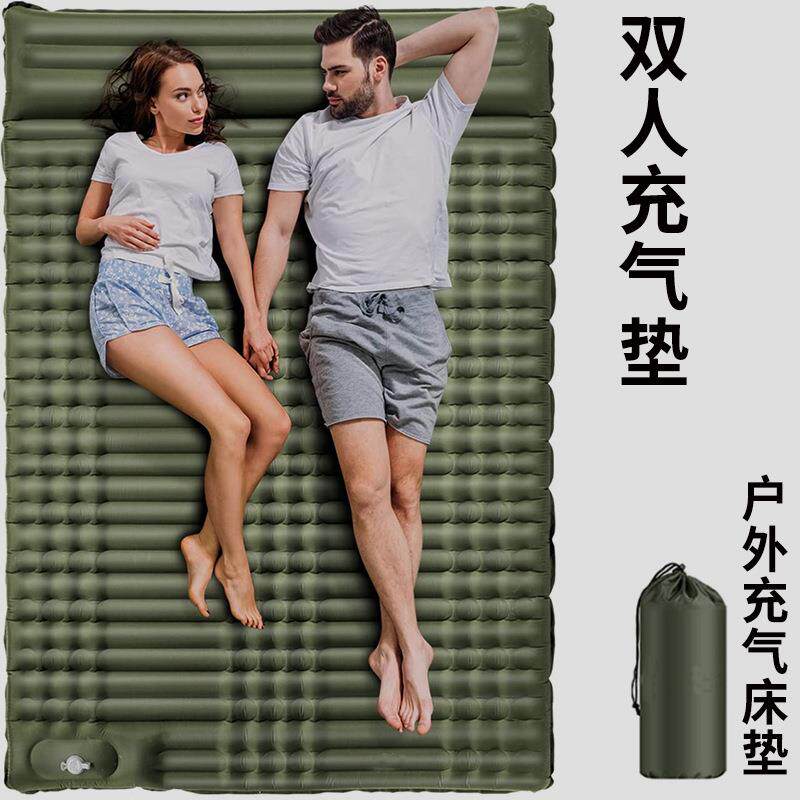 双人拉带充气垫户外便携加厚拉骨充气床垫打地铺睡垫防潮垫气垫床