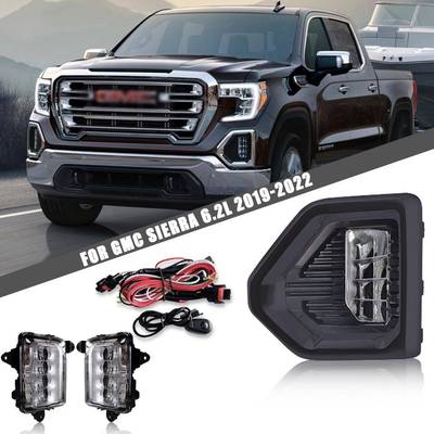 适用GMC2019-2022年款SIERRA6.2LLED前雾灯总成日行灯杠灯