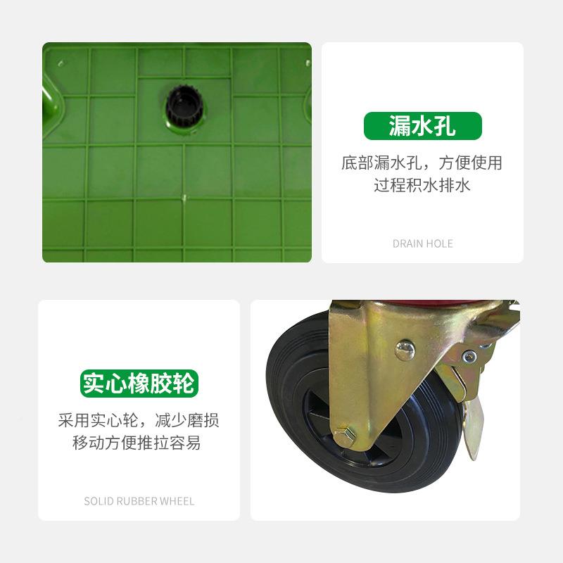 6分60L加厚塑料户外动环卫垃圾桶类商用小区带盖移超大容量垃户外
