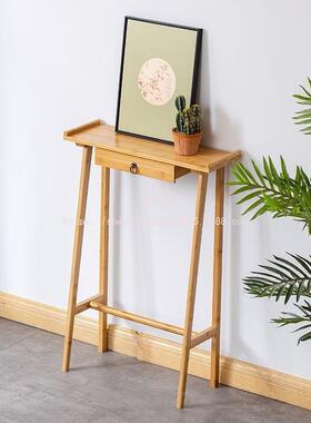 装饰道24619小入代户楠竹玄关桌子靠墙简柜约现超窄条案端景台
