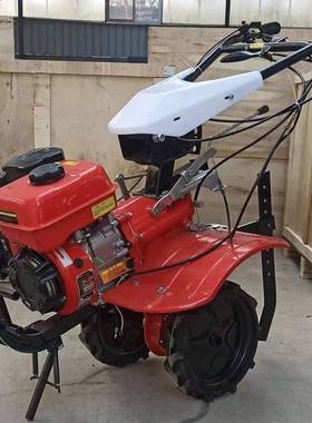 口传17017齿轮动两驱直连棚小型微耕出机手扶式旋耕机农田耕整大