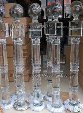 别步墅装修个性楼柱子起柱子材质FVD水晶梯玻发光玄关璃隔断屏风