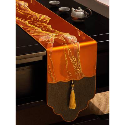 ?6023中式新桌旗国风茶茶桌布茶几茶旗茶台布艺长条布茶席布桌垫