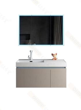 体卫生间法式实木浴室柜组合可定尺寸瓷一肤洗感陶83904盆奶油风