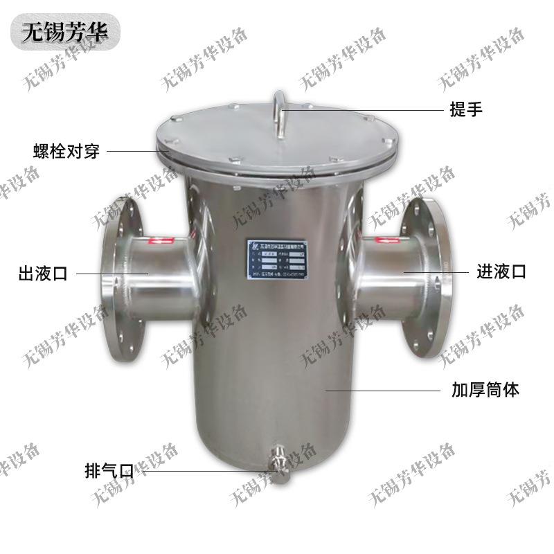 厂家毛发收器介质YHF集管道过滤器不锈钢网式螺篮栓对穿式过滤器