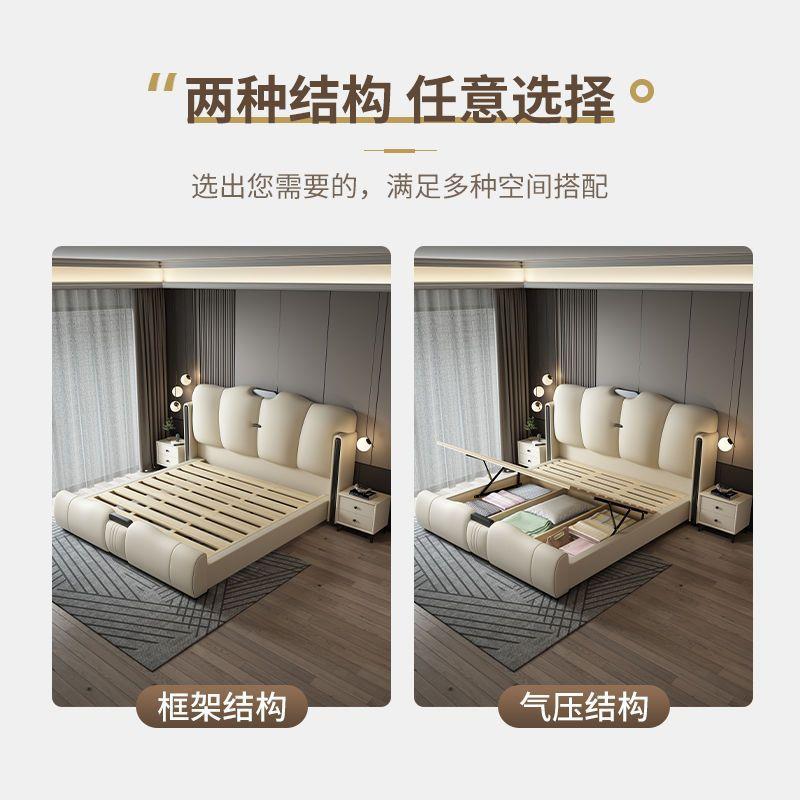 意式床豪华IKU人现代2简约可储物家用床2双05年新款网红床软包床