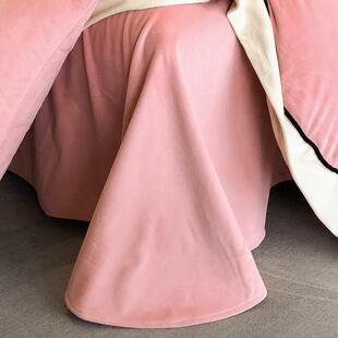 床A类秋冬婴四儿绒宝宝绒床上件套掉毛防静高克重A电刺绣被罩床不