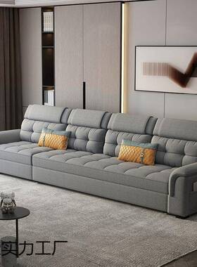 沙床技折叠用新26491款两直排多功能沙发床坐卧伸缩科布现代简发