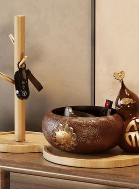 新款tF82bQjt盆宝葫聚芦玄关收纳摆件招财高客厅入户进门钥匙置物