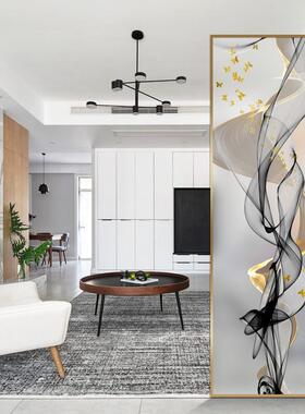 不锈夹丝钢玻璃隔断艺术入户客厅53645代简约屏关风装饰玄洗现手