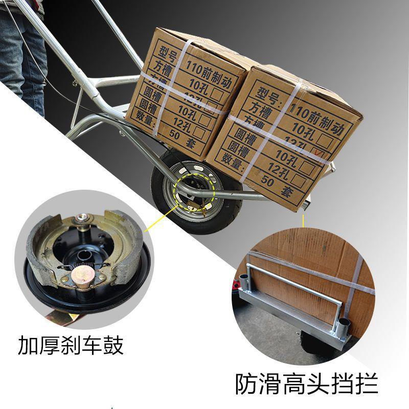 加厚独轮手推轮车带车农用单YUS鸡搬公车刹运拉货实心双轮山路小