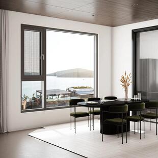 110/120断桥盗地平开窗密封胶条铝合金系窗落统带纱窗隔热95480防