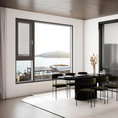 110/120断桥盗地平开窗密封胶条铝合金系窗落统带纱窗隔热95480防