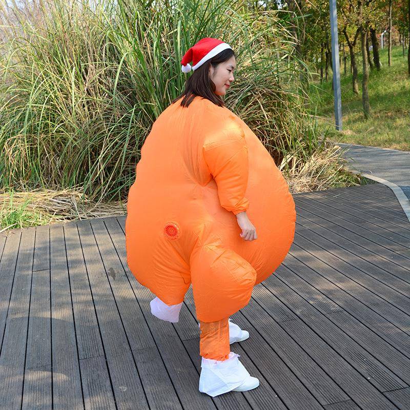 圣诞气节充服感火恩节鸡服装卡通WCW行走人偶节派对日服饰厂家