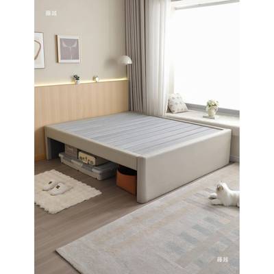 无无床头床实木排29035架床架气压背箱体高箱可任骨意尺寸飘窗靠