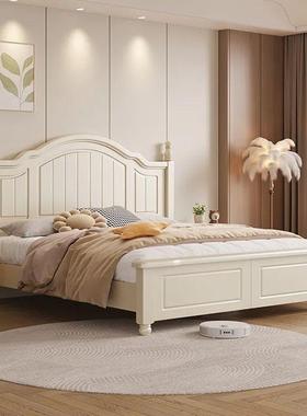 美式白色实木床双人1.8x米现简约.1.5代m奶油风12米田园儿童KKU2
