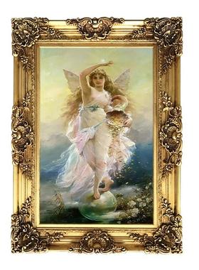 革希马兰图福纳世界名画人客物油NMU画腊神话女天使挂画欧式厅玄