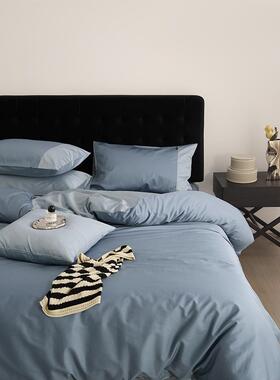 100S绒贡缎全棉长套纯棉三件LVR轻棉奢床品床单床笠被套床上四件