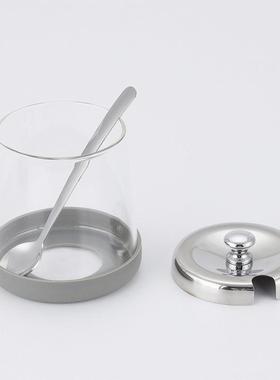 不锈钢盒调味罐调料收盒套瓶装家用组合装厨YTE房纳罐子调料盐罐