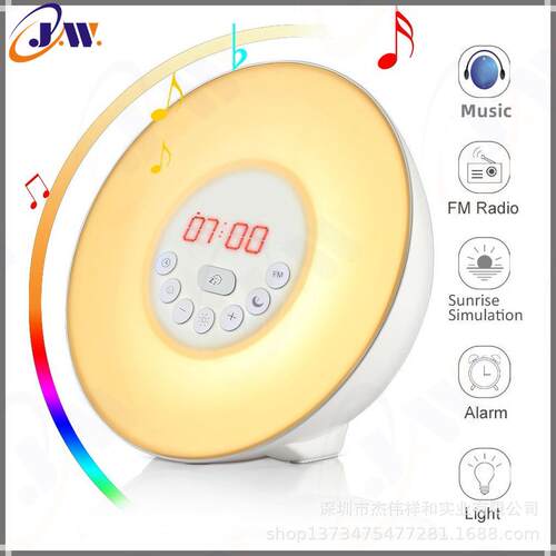 音头LED床起自然声唤床醒闹钟灯LED变色氛围小夜灯ZTD箱唤醒灯