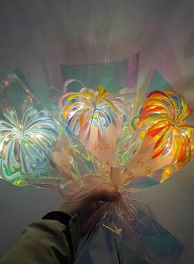 幻NQG彩单支袋50女神节鲜花包装纸花艺2包玫瑰装花束多支袋包装袋