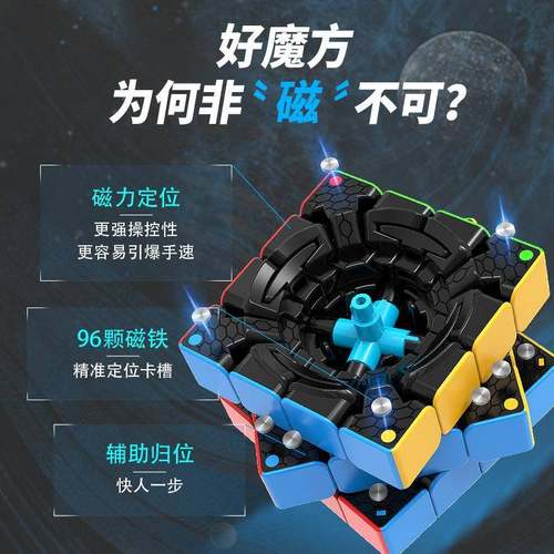 盛品S4M磁专力钻面加强版NEU魔方太阳系四点阶新顺滑比赛用