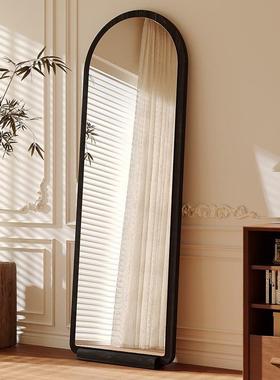 家实木镜镜全身镜子落地镜试用女生卧室穿衣镜IQN服装店衣镜挂墙