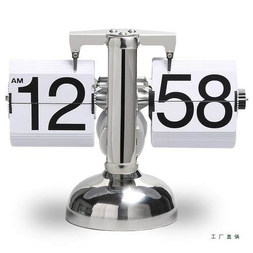 欧式摆复古天平饰自动翻页钟机F95SMS88械翻牌时钟家用客厅时座钟