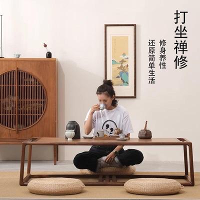 3275子坐垫家用打意式飘茶道榻榻米窗垫拜佛加厚草上编坐垫地禅修