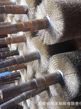 厂家直地板拉丝供TJF辊抛光镀钢丝滚刷圆形机用除钢丝毛铜刷锈辊