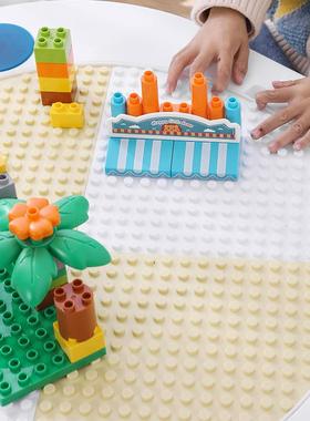 儿童幼儿园木桌子多功能拼装益智男孩63183女学习玩积具椅桌套装