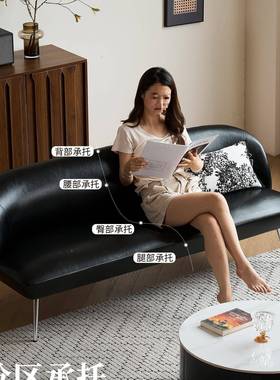 服装店复沙发小户型客厅公寓出租油房网63050红款古黑色蜡双人皮