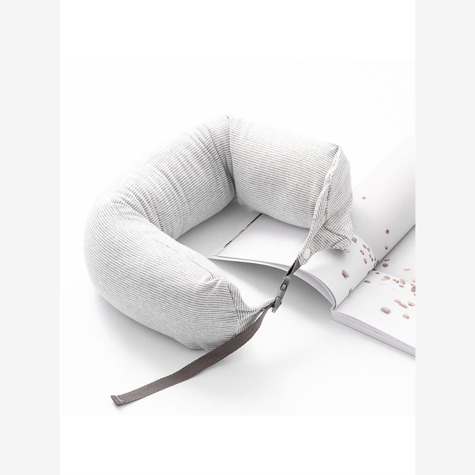 日式便睡携纯棉腰U型枕女男飞机旅行护颈枕坐车339护脖枕枕午形u