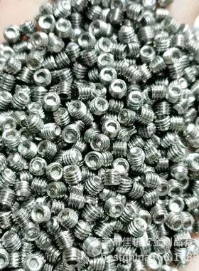 1S定US304不锈钢内六角无头凹ZXE端制机米英螺丝止付紧直径/8-1/2