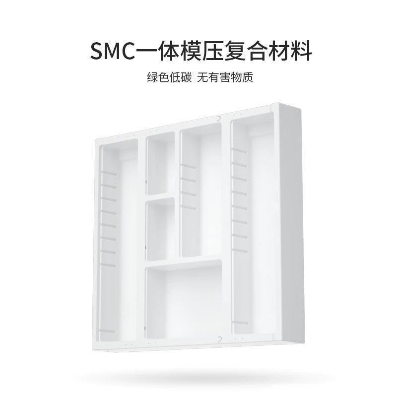 日式三台折树脂镜柜卫37331生间可调镜节隔板浴室镜洗漱储梳物妆