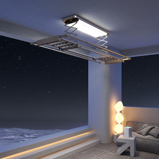 盼盼电动晾衣架遥控平衡四杆升降阳台智能晒衣架家用自动晾衣x14