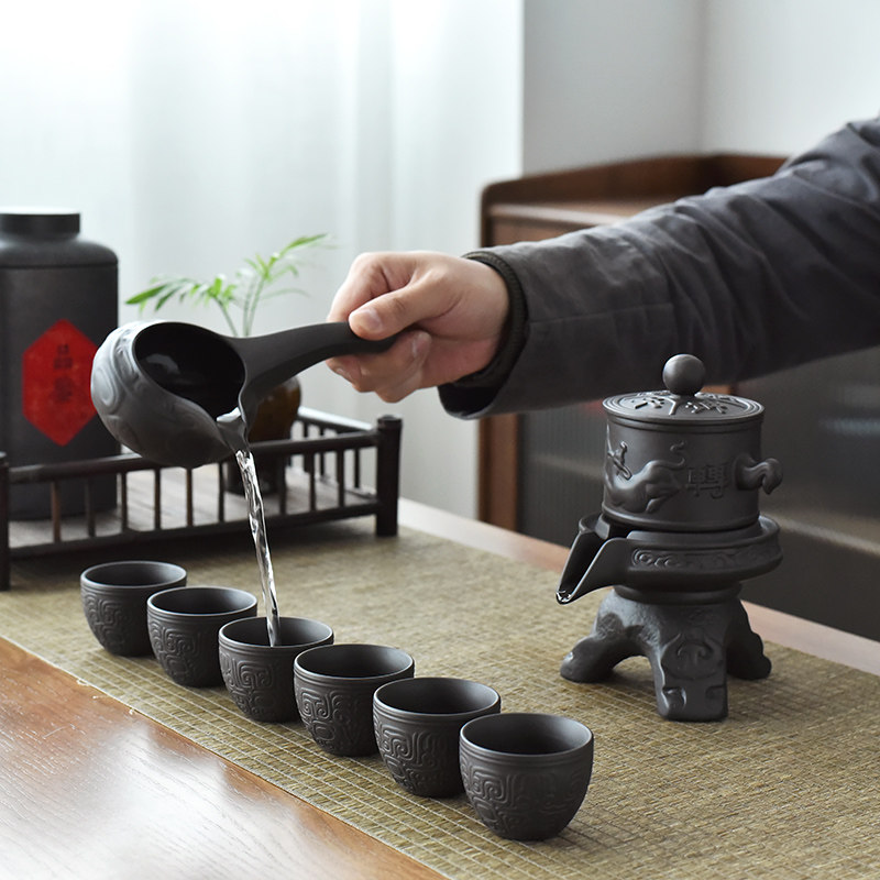 中式紫砂懒人牛茶漏自动功夫茶具配件公道杯茶壶茶杯整套家用泡茶